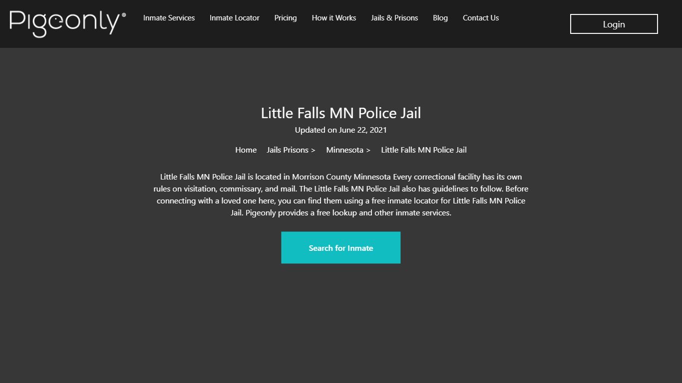 Little Falls MN Police Jail Inmate Lookup | Minnesota